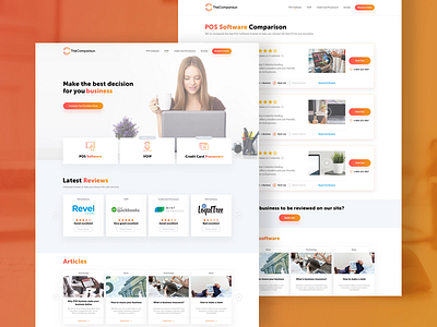 The Comparisun Website business orange site webdesign website yellow