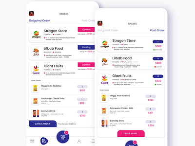 E commerce app design