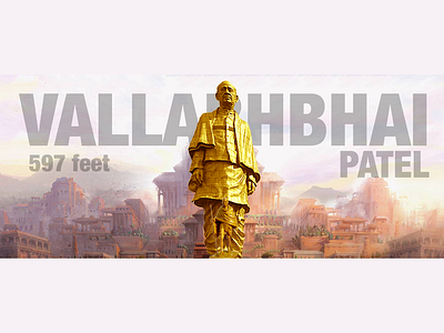 Vallabhbhai patel 597 feet design photoshop