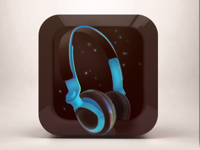 Headphone icon black blue headphone icon ios