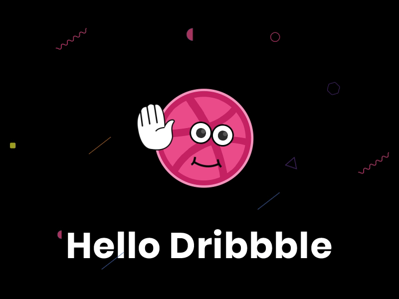 Hello Dribbblers animation dribbble dribbble players dribbblers first short hellow thanks