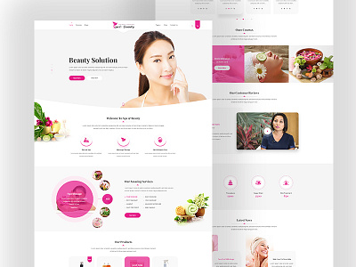 Spa & Beauty Template beauty best body massage creative hair healthy layout multipurpose psd salon services shop skin smooth spa trending ui ux webdesign yoga