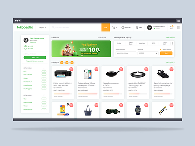 Tokopedia Website UI Redesign Concept - Exploration