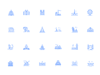 Landmarks line icon