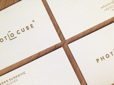 Letterpress cards for PhotoCube branding business cards cube design identity letterpress logo photo typography