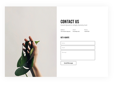 contact form design design home page