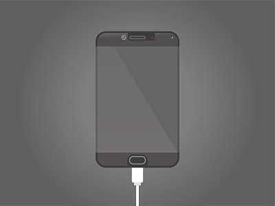 Smartphone Charging black cable cell cellphone charge charging design illustration mobile mobile design mobile phone mobile ui phone smartphone ui vivo