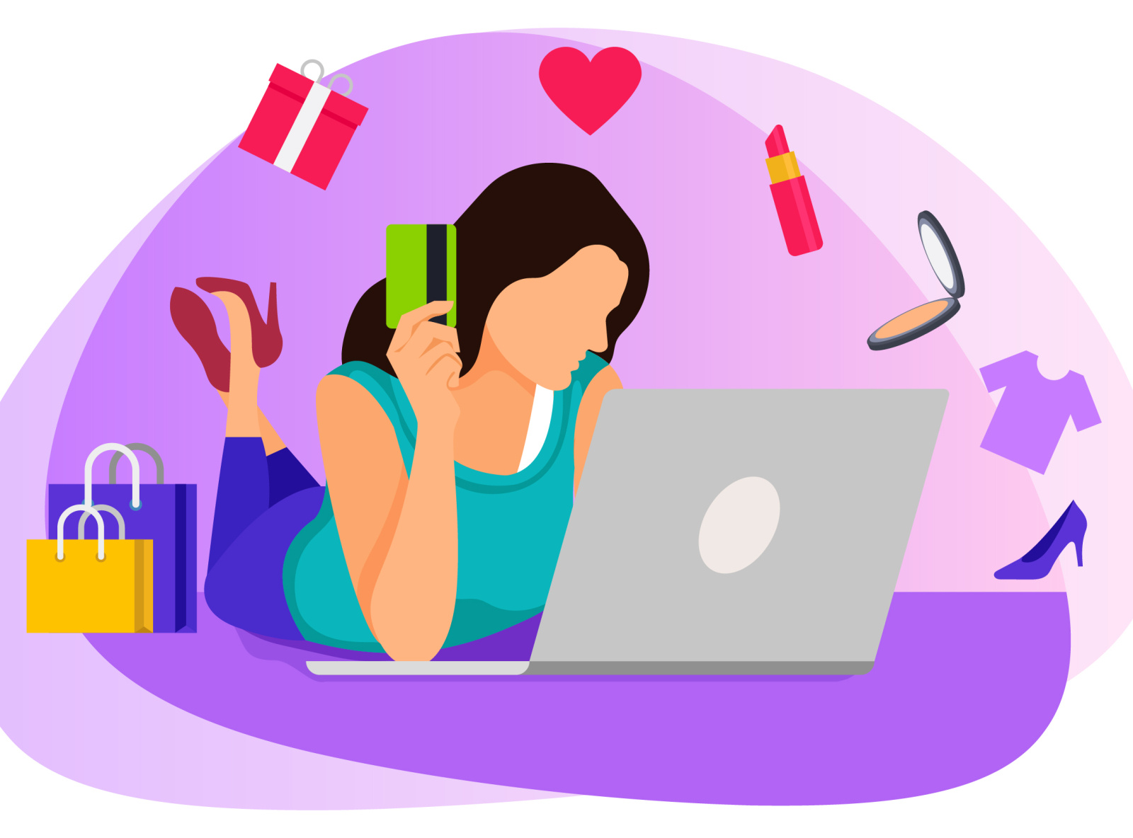 Online shopping on website application vector concept version 27 by