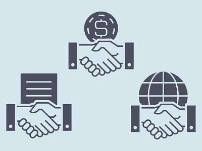 Contract Deal agreement coin contract deal design document dollar file global glyph graphic hand handshake icons illustration international money partnership vector world