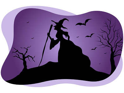 Halloween monster 🧛‍♀️ art bat celebration danger design festival graphic halloween horror hunted illustration monster moon night october scary spooky theme wallpaper witch