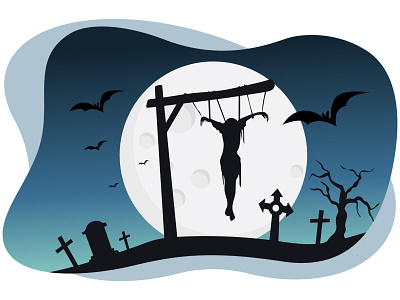 Halloween monster killing 🧛‍♀️ art bat celebration danger design festival graphic halloween horror hunted illustration monster moon night october scary spooky theme wallpaper