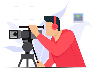 Male videographer shooting video anchor anchoring boy breaking news camera capturing video headphone international news male male reporter man news anchor news reporter reporter reporting shooting shooting video taking video video camera videographer