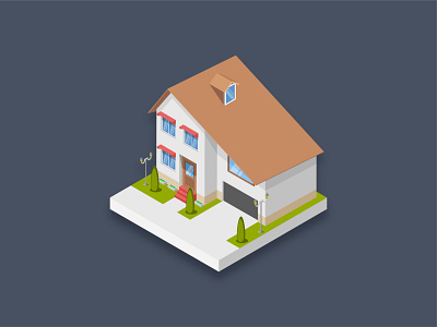 Residence house 3d 3d art art building design famous graphic home house icon illustration isometric luxury residence residential