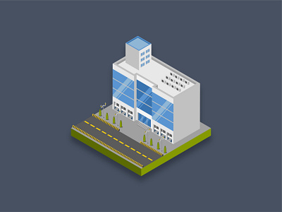 Shopping mall 3d art bank building commercial design graphic icon illustration isometric mall office plaza residence residential shopping town