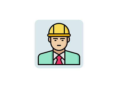 Engineer worker 👇 art color design engineer engineering filled graphic icon illustration job male man outline professional vector worker