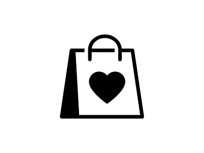 Shopping bag 👇 art bag buy design gift glyph graphic heart icon love purchase sale shopping vector