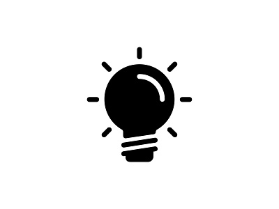 Idea 👇 art black bulb creative creativity design glyph graphic icon idea illustration innovation light light bulb vector