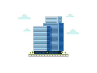 Office Building 👇 art design graphic icon illustration road