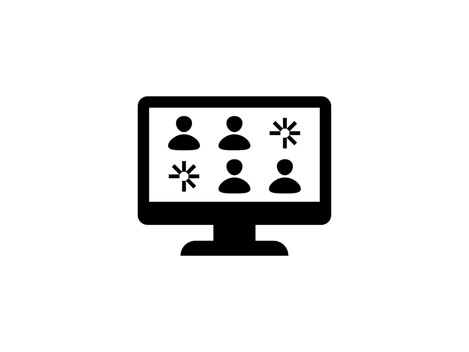 Video Conference 👇 art design graphic icon illustration monitor vector