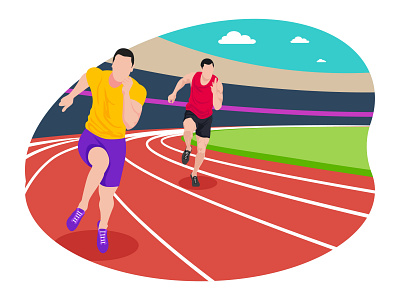 running track oval clipart