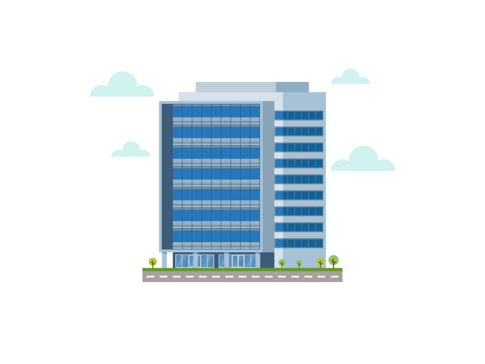 Office Building 👇 by Graphic Mall on Dribbble