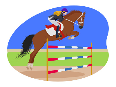 Horse Racer 👇 art design graphic horse race illustration