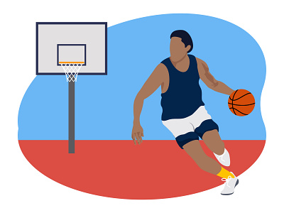 Male basketball player 👇 art design graphic illustration sports