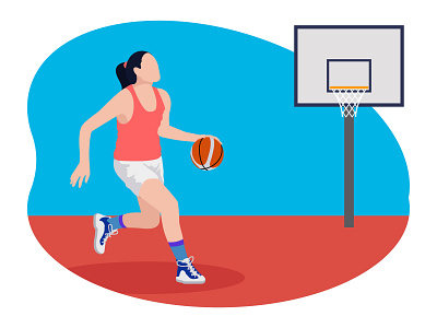 Female basketball player 👇 art design graphic illustration player