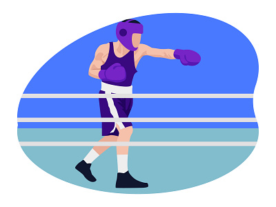 Boxing player 👇 art championship design graphic illustration