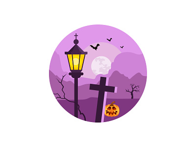 Graveyard 👇 art bats design graphic icon illustration