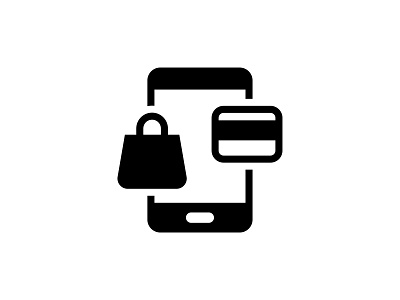 Mobile Shopping 👇 art black design glyph graphic icon illustration order solid vector
