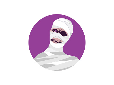 Mummy 👇 art creepy design flat graphic icon illustration