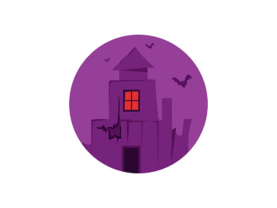 Haunted House 👇 art bats dark design drawing graphic illustration scary