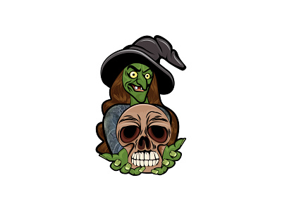 Halloween magic witch 👇 art artwork design graphic illustration scary sketch