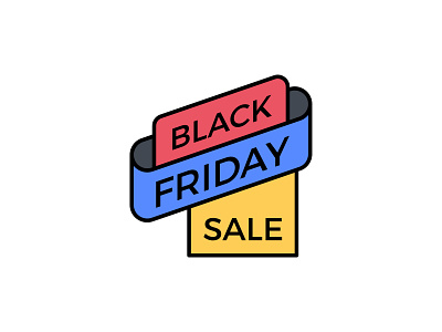 Black Friday 👇 art design filled outline graphic icon illustration special vector