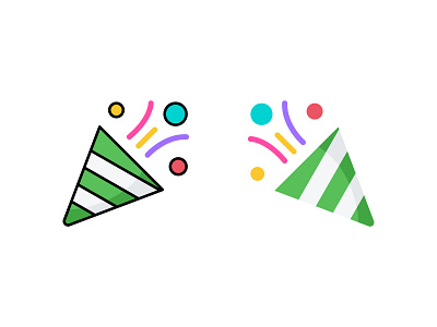 Confetti 🎉 color icons flat