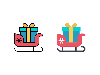 Santa Sleigh 👇 color icons