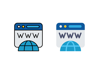 Browser 👇 color icon graphic