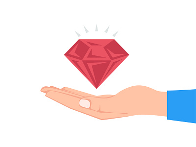 Hand holding diamond crystal 👇🏼 briliant