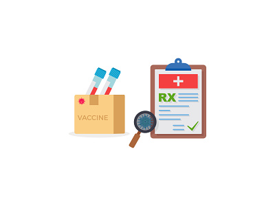 Medicine pharmacy concept, RX medical prescription vaccine 👇🏼 report