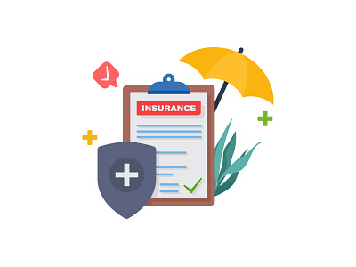 Health secure insurance contract 👇🏼 illustration