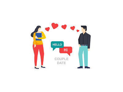 Couple date communication in love 🧍🏻‍♀️❣️🧍🏻‍♂️ design