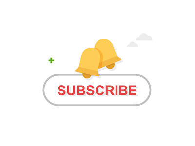 Subscribe bell button, social media blog channel, marketing 👇🏼 illustration