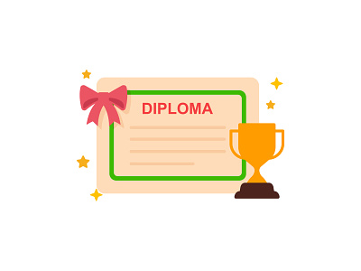 Graduation certificate diploma, winner certificate 👇🏼 illustration
