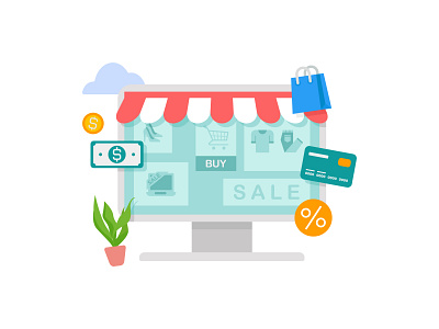 Online shopping design elements, Online digital marketing 👇🏼