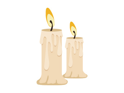 Halloween Burning Candles