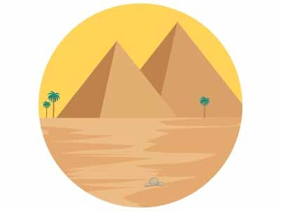 Landscape desert giza hotel illustration landmark landscape trees