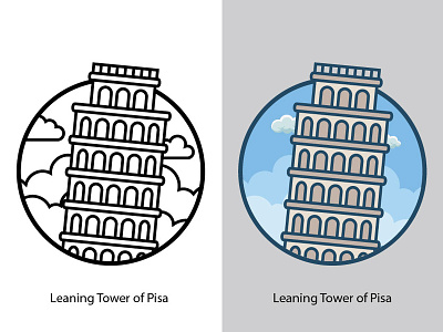 Learning Tower Of Pisa building clouds design europe famous building famouse gravity gravity department illustration italy landmark landscape law learning monument pisa tourism tower