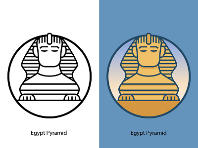 Egypt Pyramid building cario design destination egypt egyptian famous famous building giza history illustration landmark landscape monument mummy old outline payramid tourism