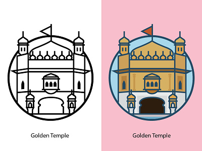 Golden Temple amritsar asia building culture famous famous building golden golden temple harmandir heritage illustration india indiana landmark landscape monument punjab religious temple tourism